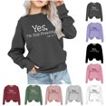thumbnail image 1 of Elainilye Fashion Toddler Girls Crewneck Oversized Sweatshirt Long Sleeve Pullover Tops Toddler Clothes Sizes 1-12Y,Red, 1 of 7