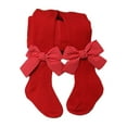 thumbnail image 1 of Elainilye Fashion Toddler Girls Pants Christmas Big Red Pantyhose Christmas Footed Socks Warm Bottoms, Sizes 6M-4Y,Red, 1 of 5