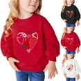 thumbnail image 1 of Elainilye Fashion Toddler Sweatshirt Boys Girls Cute Valentine's Day Heart Print Long Sleeve Top Hoodies Sizes 3-10Y,White, 1 of 9