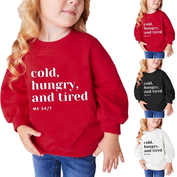 Elainilye Fashion Toddler Sweatshirt Middle Big Girls Boys Heart Print Long Sleeve Top Sweatshirt Sizes 2-10Y,Red