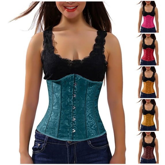 Elainilye Fashion Waist Cincher Shapewear Waist Trainer Underbust Corset Belt Stomach Wrap Body Shaper Workout Girdle,Gold