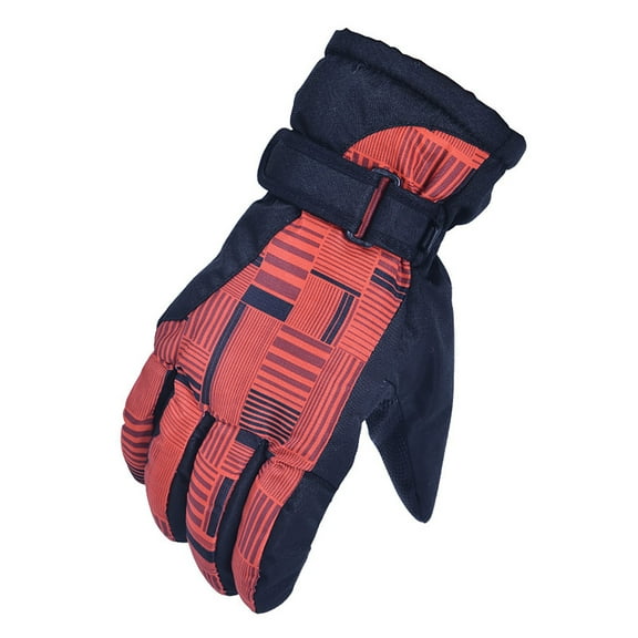 Elainilye Fashion Winter Gloves for Women Cycling Gloves Winter Ski Warm Gloves Mountaineering Waterproof Sports Gloves,Orange
