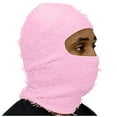 thumbnail image 1 of Elainilye Fashion Winter Hat Distressed Ski Mask Unisex Knitting Distressed Winter Windproof Full Face Mask For Men Women Free Size Hat,Pink, 1 of 2