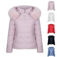 thumbnail image 1 of Elainilye Fashion Winter Ski Jackets for Women Winter Cotton Jacket with Hood Waist and Plush Outerwear Jacket,Blue, 1 of 3