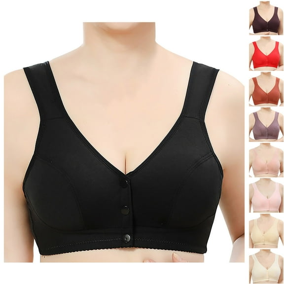 Elainilye Fashion Wire Free Bra for Women Plus Size Underwear Comfortable Lace Breathable Bra Everyday Bras,Pink