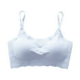 thumbnail image 1 of Elainilye Fashion Wireless Bra Strap Vest Wire Free Underwear Bra Everyday Underwear Racerback Bra,Blue, 1 of 2