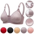 thumbnail image 1 of Elainilye Fashion Wireless Bras for Women Oversized and Thin Underwear Side Fold Breast Lift Bra Gathering Bra Everyday Bras,Brown, 1 of 4