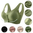 thumbnail image 1 of Elainilye Fashion Wireless Pushup Bra for Women Underwear Comfortable Snap-fastener Plus Size Bras Summer Thin Bra,Pink, 1 of 8