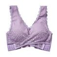 thumbnail image 1 of Elainilye Fashion Woman's Bra Cross-Back Side Buckle Bra Underwire Comfortable Casual Bra, 1 of 8