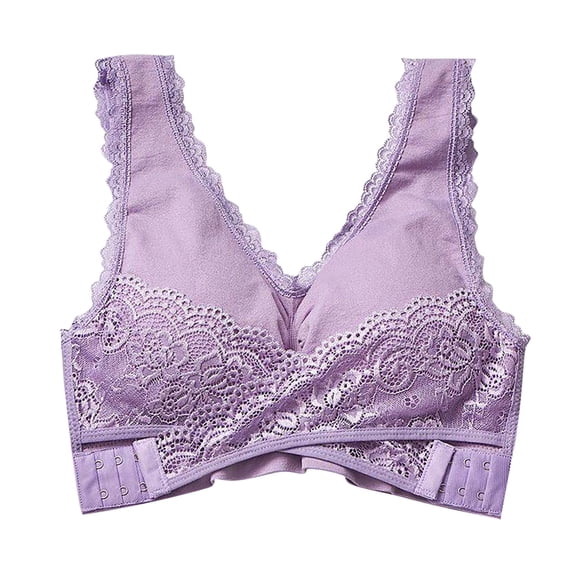 Elainilye Fashion Woman's Bra Cross-Back Side Buckle Bra Underwire Comfortable Casual Bra