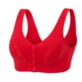 thumbnail image 1 of Elainilye Fashion Women Bras Wireless Plus Size Underwear Comfortable Lace Breathable Bra Everyday Bras,Red, 1 of 2