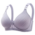 thumbnail image 1 of Elainilye Fashion Women Bras Wireless Plus Size Wire Free Comfortable Push Up Bra Traceless Gathered Underwear,Gray, 1 of 3