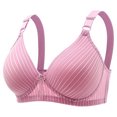 thumbnail image 1 of Elainilye Fashion Women Bras Wireless Plus Size Wire Free Comfortable Push Up Bra Traceless Gathered Underwear,Pink, 1 of 9