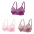 thumbnail image 1 of Elainilye Fashion Women'S Bras Nursing Bar No Wire Lactation Strap Vest Bra Back Adjustment Traceless Bra 3pc Everyday Bra,Multi-color, 1 of 8