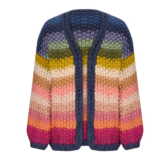 Elainilye Fashion Women'S Sweaters Casual Long Sleeve Knitted Cardigan Casual Warm Cardigan Sweater Coat,Blue