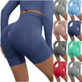 thumbnail image 1 of Elainilye Fashion Women's Athletic Shorts High Waisted Running Shorts Fitness Pants Tight-fitting Stretch Hip-Up Gym Shorts,Gray, 1 of 9