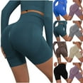 thumbnail image 1 of Elainilye Fashion Women's Athletic Shorts High Waisted Running Shorts Fitness Pants Tight-fitting Stretch Hip-Up Gym Shorts,Purple, 1 of 4