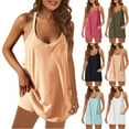 thumbnail image 1 of Elainilye Fashion Women's Dresses V-Neck Sleeveless Solid Pockets Pullover Dress Summer Dresses for Women,Black, 1 of 9