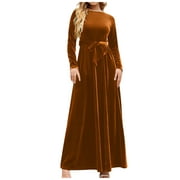 Brown Dress Long Sleeve