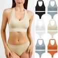 thumbnail image 1 of Elainilye Fashion Women's No-steel Ring Gathering No-marking Body Shaping Yoga Vest Type Breathable Sports Underwear Briefs Suit,White, 1 of 5