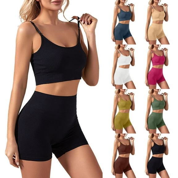 Elainilye Fashion Women's One-piece Sport Yoga Jumpsuit Running Fitness Workout Tight Capris,Black