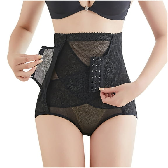 Elainilye Fashion Women's Shapewear Bodysuits Wrap Waist Belt Slimming Body Shaper Plus Size Waist Trainer Shapewear,Black