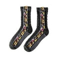 thumbnail image 1 of Elainilye Fashion Women's Socks Winter Short Socks Embossed Pattern Retro Versatile Mid Length Socks Great Gifts for Women, 1 of 5