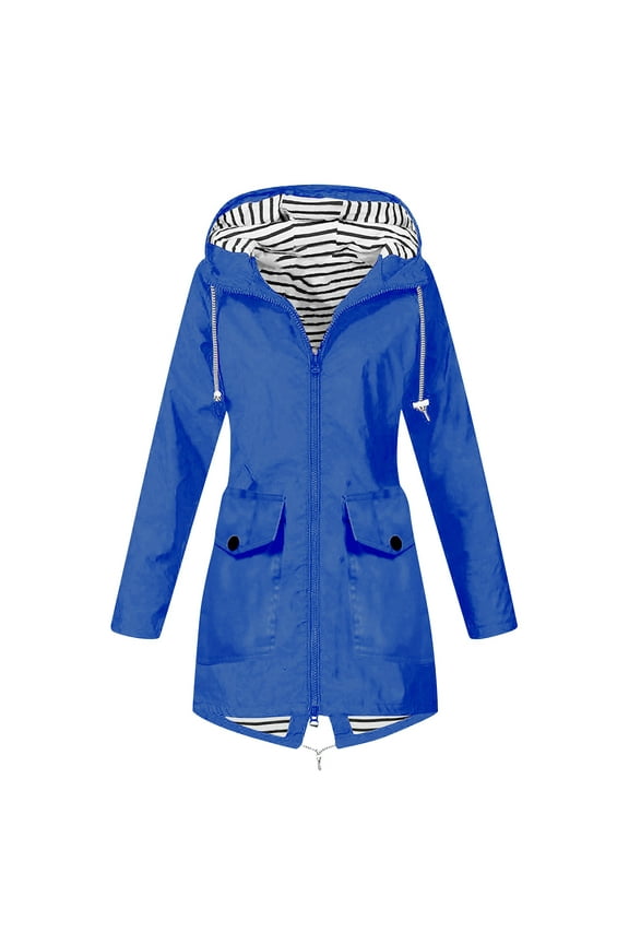 Fashion Women's Waterproof Ski Jacket Clearance Windproof Rain Jacket Windbreaker Winter Warm Snow Coat Hooded Loose Coat Outdoor Activewear Jacket For Women