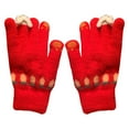 thumbnail image 1 of Elainilye Fashion Women's Winter Touch Screen Gloves Christmas Snowman Deer Warm Gloves Elastic Knitted Gloves Winter Warm Gloves,Red, 1 of 2