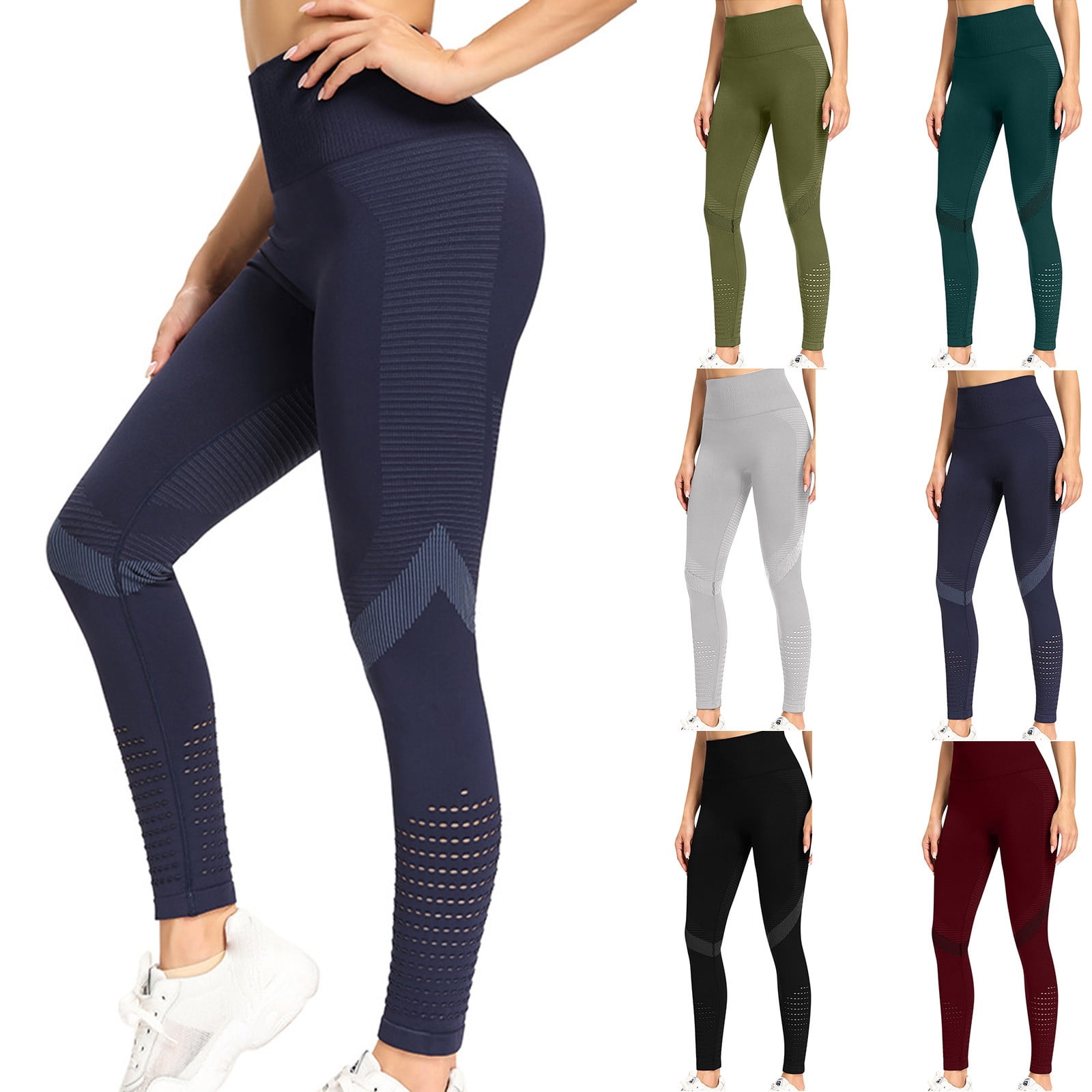 Hip drying high waisted mesh yoga elastic tight pants