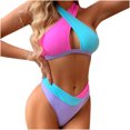 thumbnail image 1 of Elainilye Fashion Womens Bathing Suits Split Swimsuit Sexy Casual Bikini Swimsuit 2 Piece Swimsuit,Pink, 1 of 6