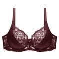 thumbnail image 1 of Elainilye Fashion Womens Bra Lace Plus Size Bra Gathered Shaping Cup Underwire Comfortable Breathable Wireless Bra, 1 of 3