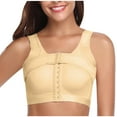 thumbnail image 1 of Elainilye Fashion Womens Bras No Underwire Full Support Bra Pressure Collection Breast Shaping Bra Fixed Shoulder Straps Sports Bra,Beige, 1 of 4