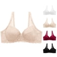 thumbnail image 1 of Elainilye Fashion Womens Bras No Underwire Full Support Traceless Plus Size Sports Bra Non-Slip Underwear Yoga Bra Everyday Bras,Red, 1 of 9