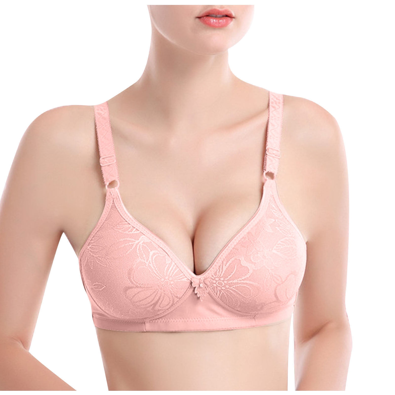 Elainilye Fashion Womens Bras Non-Underwire Lace Comfortable Breathable  Traceless Back Support Bra Extra-Elastic Underwire