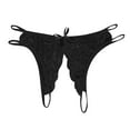 thumbnail image 1 of Elainilye Fashion Womens Crotchless Panties Set Sexy Transparent Underwear Sling Solid Color Thong Underwear,Black, 1 of 5