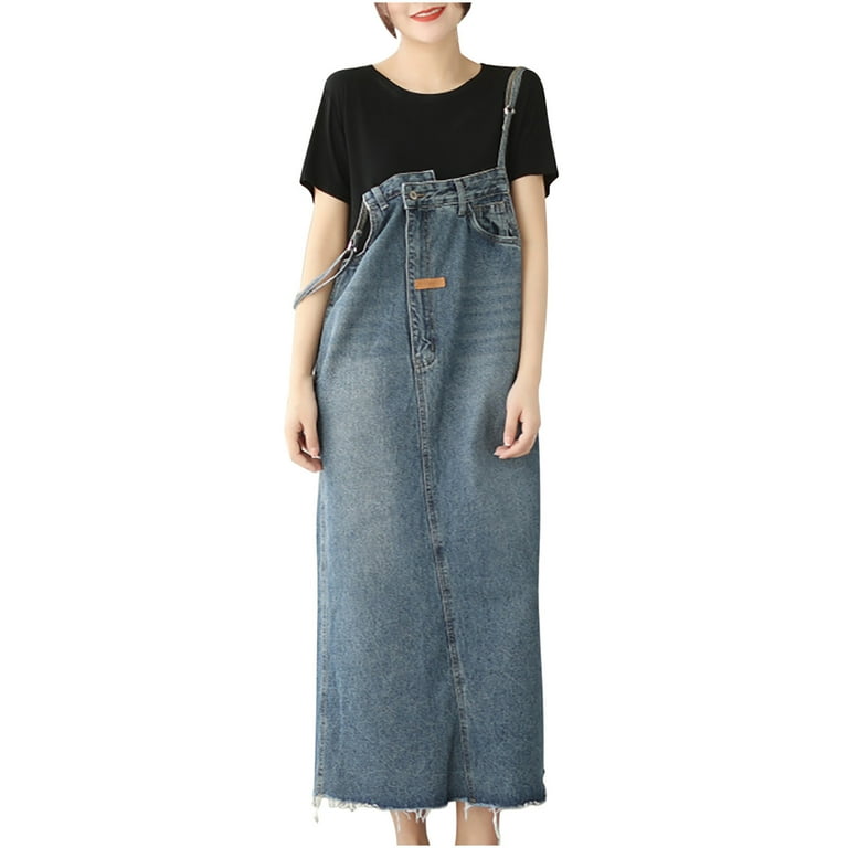 Elainilye Fashion Womens Dresses Casual Denim Dress Leisure Retro