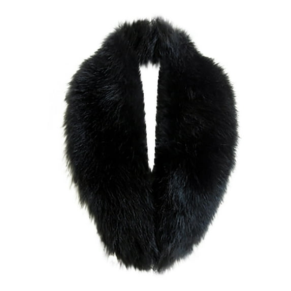 Elainilye Fashion Womens Faux-fur Scarf Shawl Wrap Scarves Versatile Warmth Scarves Winter Warmer Elegant Long Shawl Wrap,Black