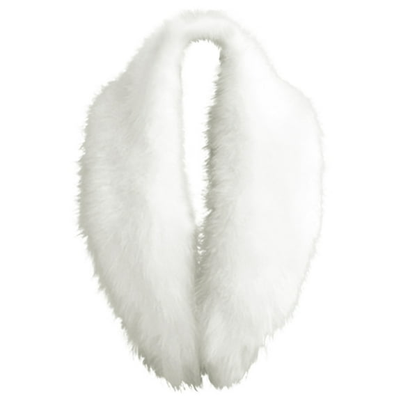 Elainilye Fashion Womens Faux-fur Scarf Shawl Wrap Scarves Versatile Warmth Scarves Winter Warmer Elegant Long Shawl Wrap,White