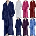thumbnail image 1 of Elainilye Fashion Womens Pajama Sets Zip-up Pajamas Homewear Long-sleeved Pajamas Nightgown Robes Sleepwear,Blue, 1 of 6