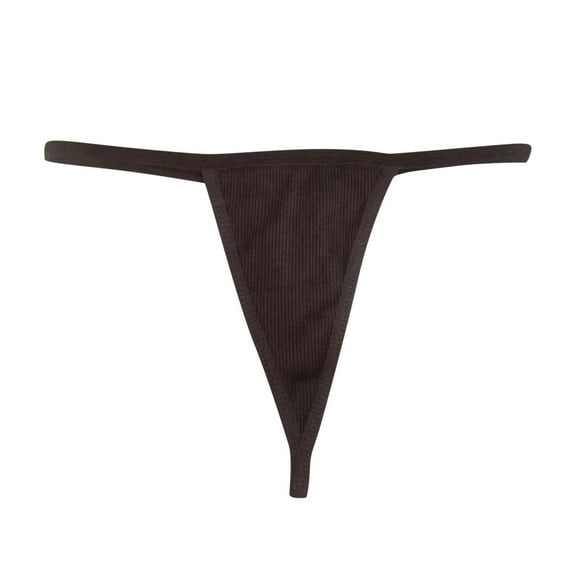 Elainilye Fashion Womens Panty Underwear Sexy Transparent Underwear Sling Solid Color Thong Underwear,Black