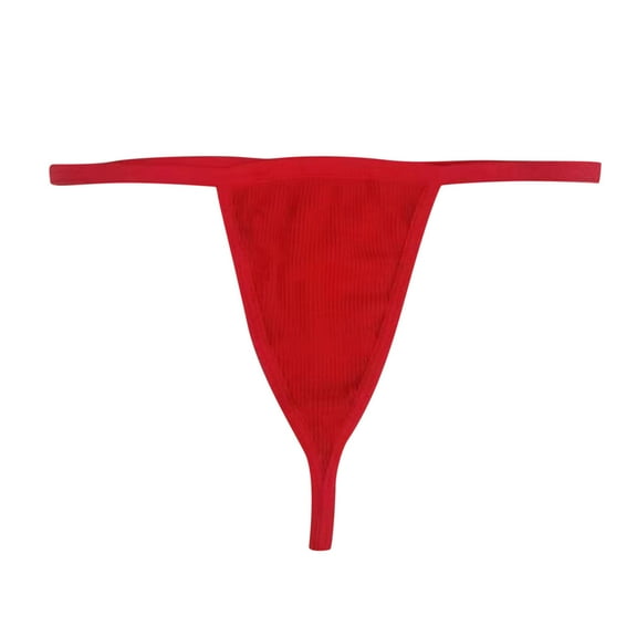 Elainilye Fashion Womens Panty Underwear Sexy Transparent Underwear Sling Solid Color Thong Underwear,Red