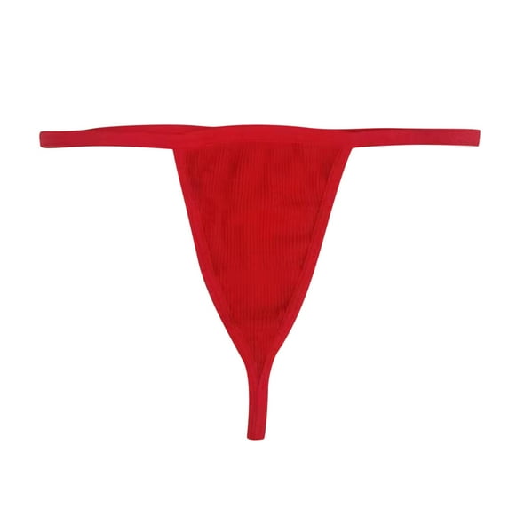 Elainilye Fashion Womens Panty Underwear Sexy Transparent Underwear Sling Solid Color Thong Underwear,Red