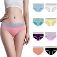 thumbnail image 1 of Elainilye Fashion Womens Seamless Underwear Large Seamless Cotton High Waist Briefs Hip Lifting Underpants Panties,Green, 1 of 3
