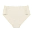 thumbnail image 1 of Elainilye Fashion Womens Seamless Underwear Summer No Show Panties for Women Yoga Silk Sports Quick-drying Elastic Briefs Panties,Beige, 1 of 3