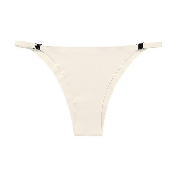 Elainilye Fashion Womens Seamless Underwear Summer Thong Panties Yoga Silk Sports Quick-drying Elastic Briefs Underwear,Beige