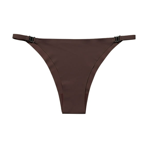 Elainilye Fashion Womens Seamless Underwear Summer Thong Panties Yoga Silk Sports Quick-drying Elastic Briefs Underwear,Brown