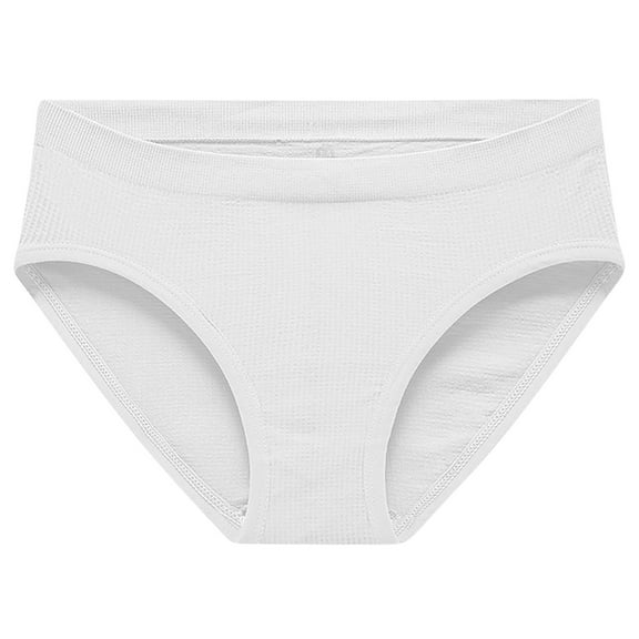 Elainilye Fashion Womens Seamless Underwear Traceless Briefs Low-Waisted Sports Elastic Comfortable Breathable Pants Briefs,White
