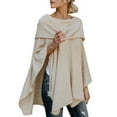 thumbnail image 1 of Elainilye Fashion Womens Shirt Sexy Off Shoulder Top Versatile Large Size Lrregular Hem Knitwear Off Shoulder Shirt,Beige, 1 of 7