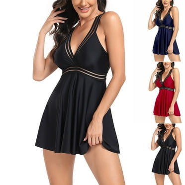 Elainilye Fashion Womens Tankini Bathing Suits 2024 Spring Plus Size Modest Swimwear Two-piece Swimsuit Suit,Blue